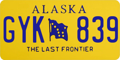 AK license plate GYK839