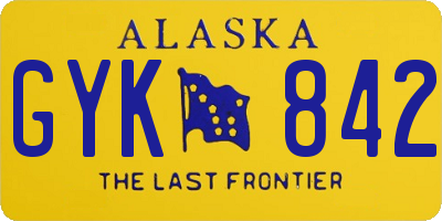 AK license plate GYK842