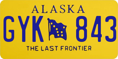 AK license plate GYK843