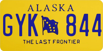 AK license plate GYK844