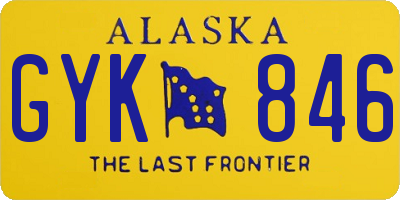 AK license plate GYK846
