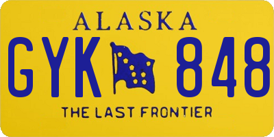 AK license plate GYK848