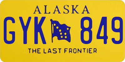 AK license plate GYK849