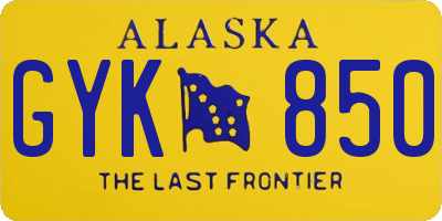 AK license plate GYK850