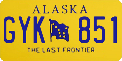 AK license plate GYK851