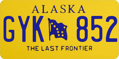 AK license plate GYK852
