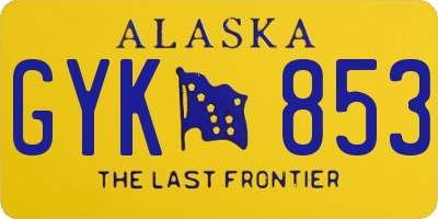 AK license plate GYK853