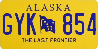 AK license plate GYK854