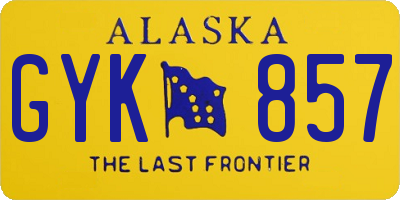 AK license plate GYK857