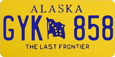 AK license plate GYK858