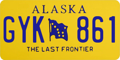 AK license plate GYK861