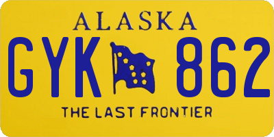 AK license plate GYK862