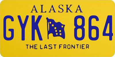 AK license plate GYK864