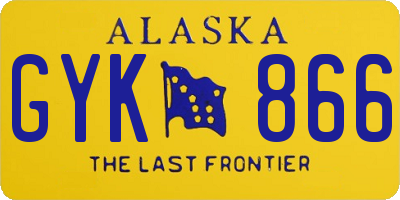 AK license plate GYK866