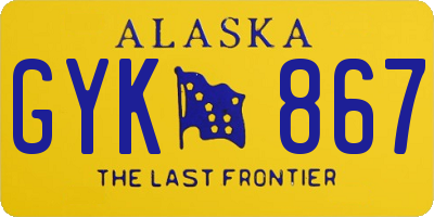 AK license plate GYK867