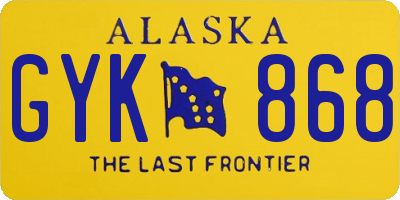 AK license plate GYK868