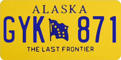 AK license plate GYK871