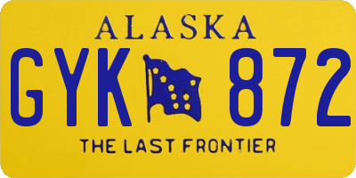 AK license plate GYK872