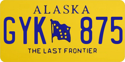 AK license plate GYK875