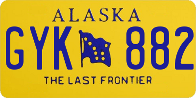 AK license plate GYK882