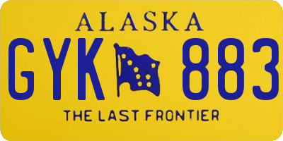 AK license plate GYK883