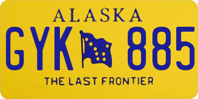 AK license plate GYK885