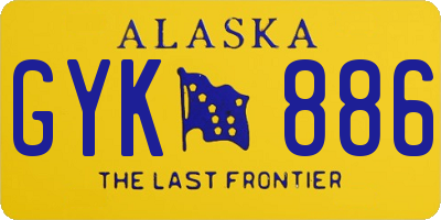 AK license plate GYK886