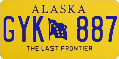 AK license plate GYK887