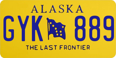 AK license plate GYK889