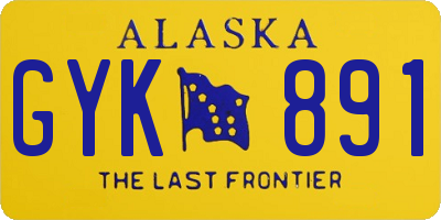 AK license plate GYK891