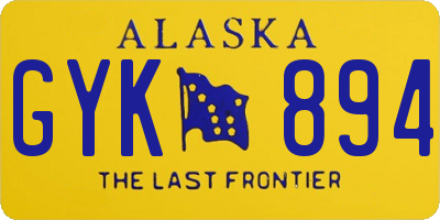 AK license plate GYK894