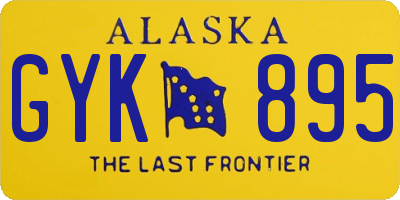 AK license plate GYK895