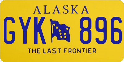 AK license plate GYK896
