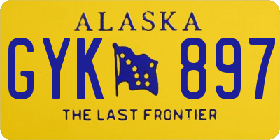 AK license plate GYK897