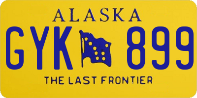 AK license plate GYK899