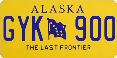 AK license plate GYK900