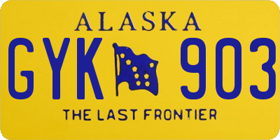 AK license plate GYK903