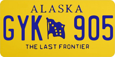 AK license plate GYK905