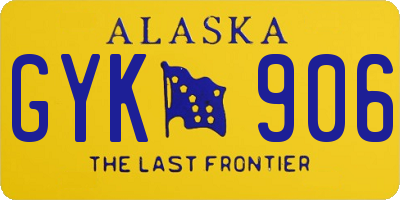 AK license plate GYK906