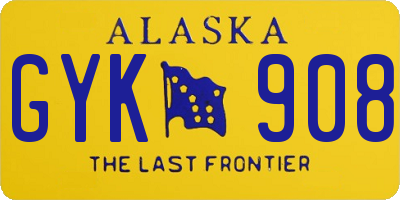 AK license plate GYK908