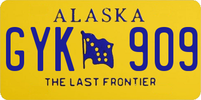 AK license plate GYK909