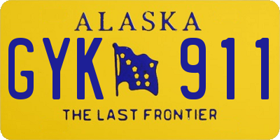 AK license plate GYK911