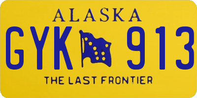 AK license plate GYK913