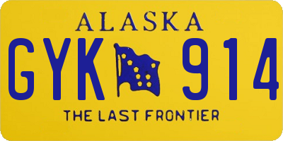 AK license plate GYK914