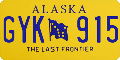 AK license plate GYK915