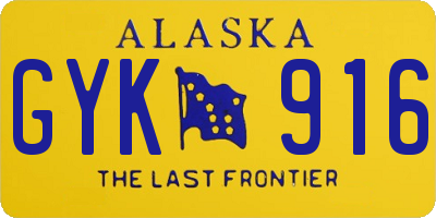 AK license plate GYK916