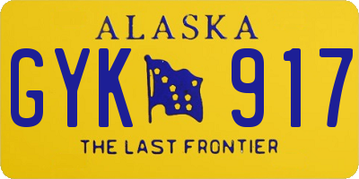 AK license plate GYK917