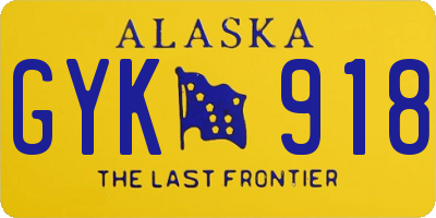 AK license plate GYK918