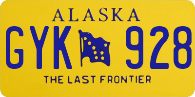 AK license plate GYK928