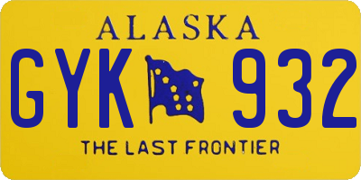 AK license plate GYK932